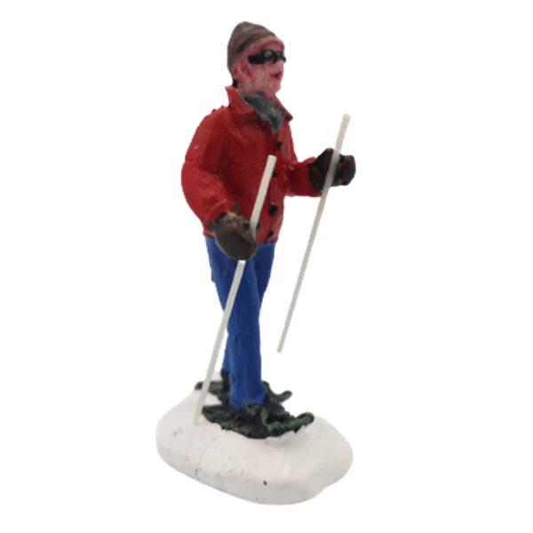 Magic Village narciarz Świąteczna Wioska Figurka - obrazek 2