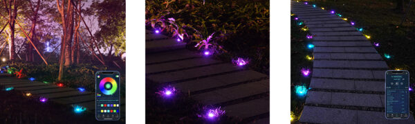 Ogrodowe lampki LED oświetlenie RGB - obrazek 4