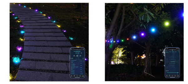 Ogrodowe lampki LED oświetlenie RGB - obrazek 2