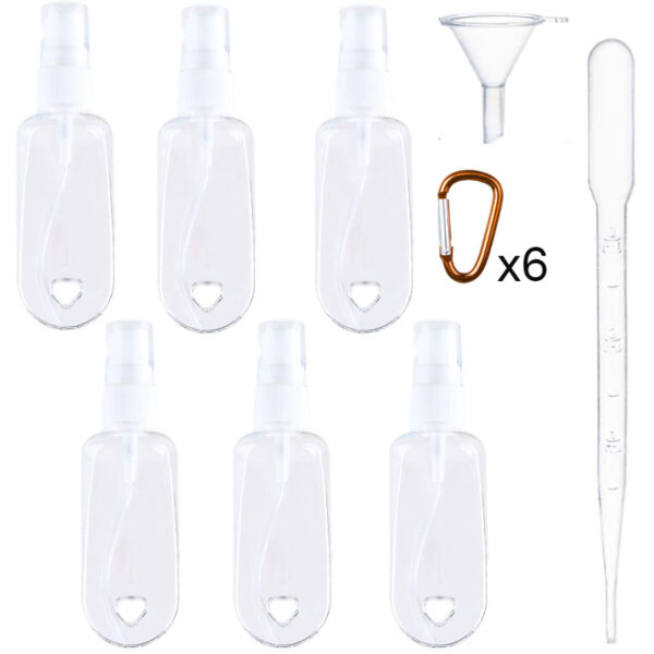 Zestaw 6x buteleczka z atomizerem +akcesoria