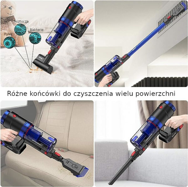 Odkurzacz pionowy bezprzewodowy Vistefly VX -B - obrazek 4
