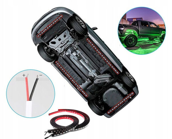 Oświetlenie podwozia listwy LED RGB neony tuning - obrazek 4