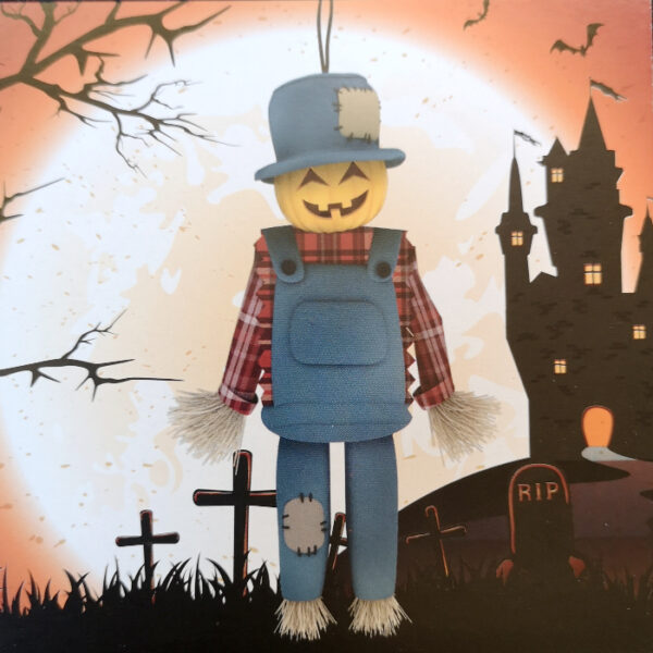 Lampion papierowy Halloween Strach Dynia 55 cm
