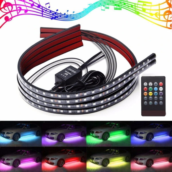 Oświetlenie podwozia listwy LED RGB neony tuning