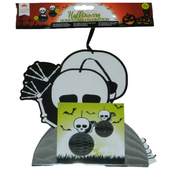 2 Kule plaster miodu Halloween Czaszka - obrazek 3