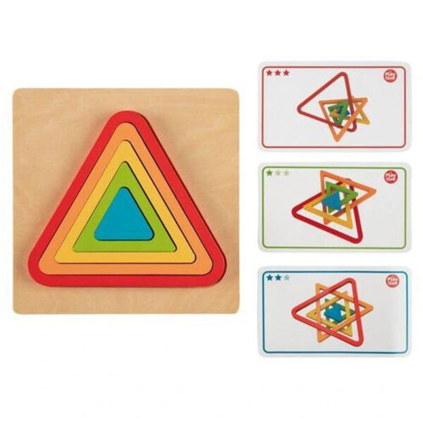 Playtive Drewniana układanka Montessori trójkąty - obrazek 3