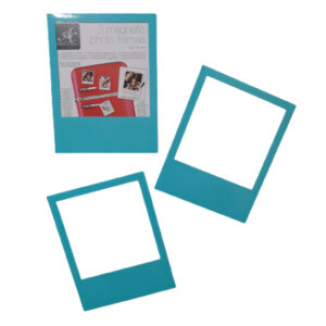 3 magnetyczne ramki na zdjęcia niebieskie 10x10cm