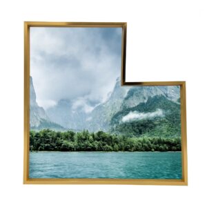 Ramka aluminiowa złota 31x31 cm nieregularny kształt