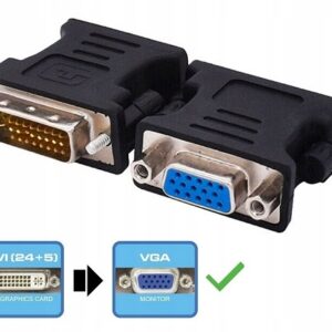 Adapter przejściówka DVI-I Dual Link 24+5 na VGA