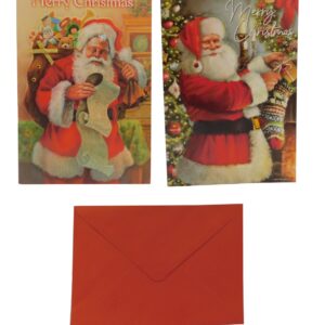 Zestaw kartek świątecznych 3D 5 sztuk + koperty