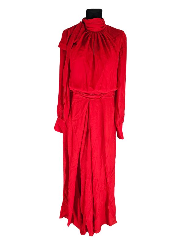 Elegancki kombinezon wieczorowy czerwony 44