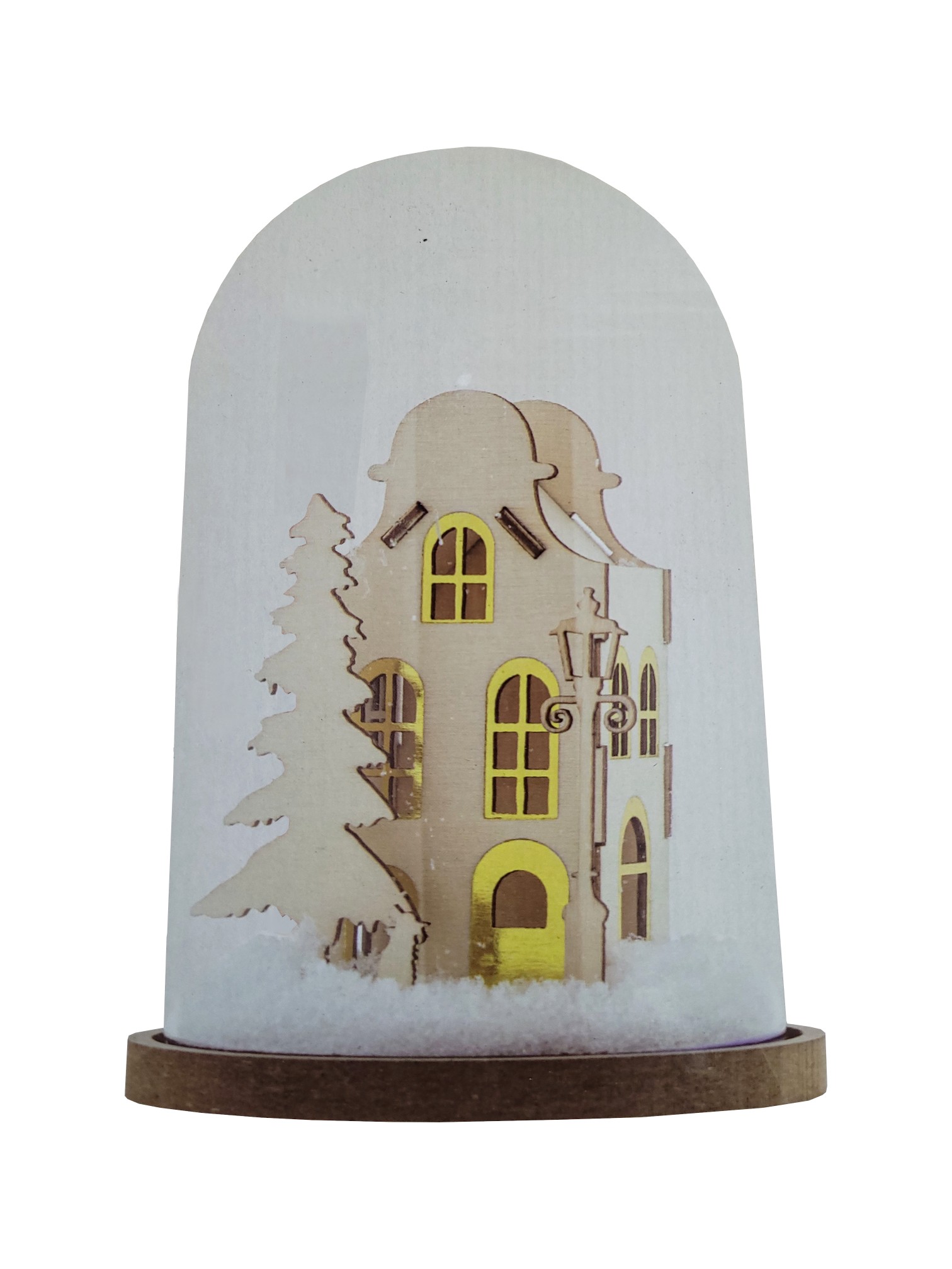 Dekoracja świąteczna DIY drewniana LED