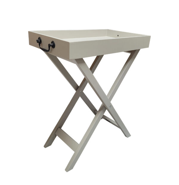 Drewniany stolik z tacą 70 cm