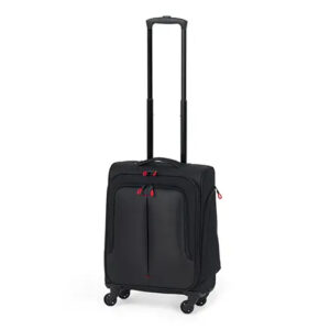 Walizka materiałowa czarna na 4 kółkach 60 L 43,5 x 71 x 28 cm