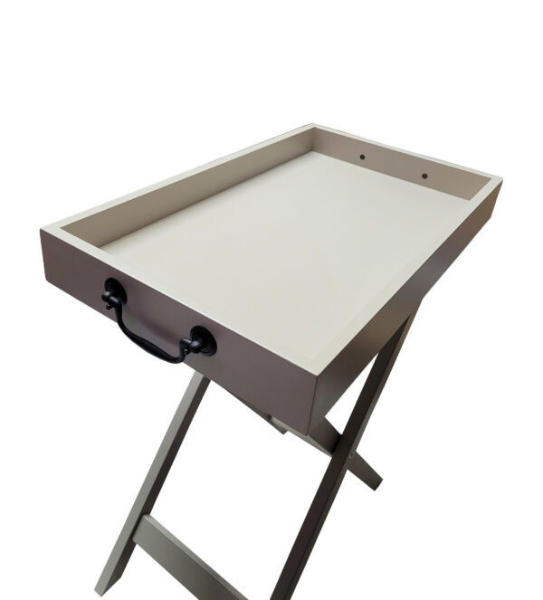 Drewniany stolik z tacą 70 cm - obrazek 2