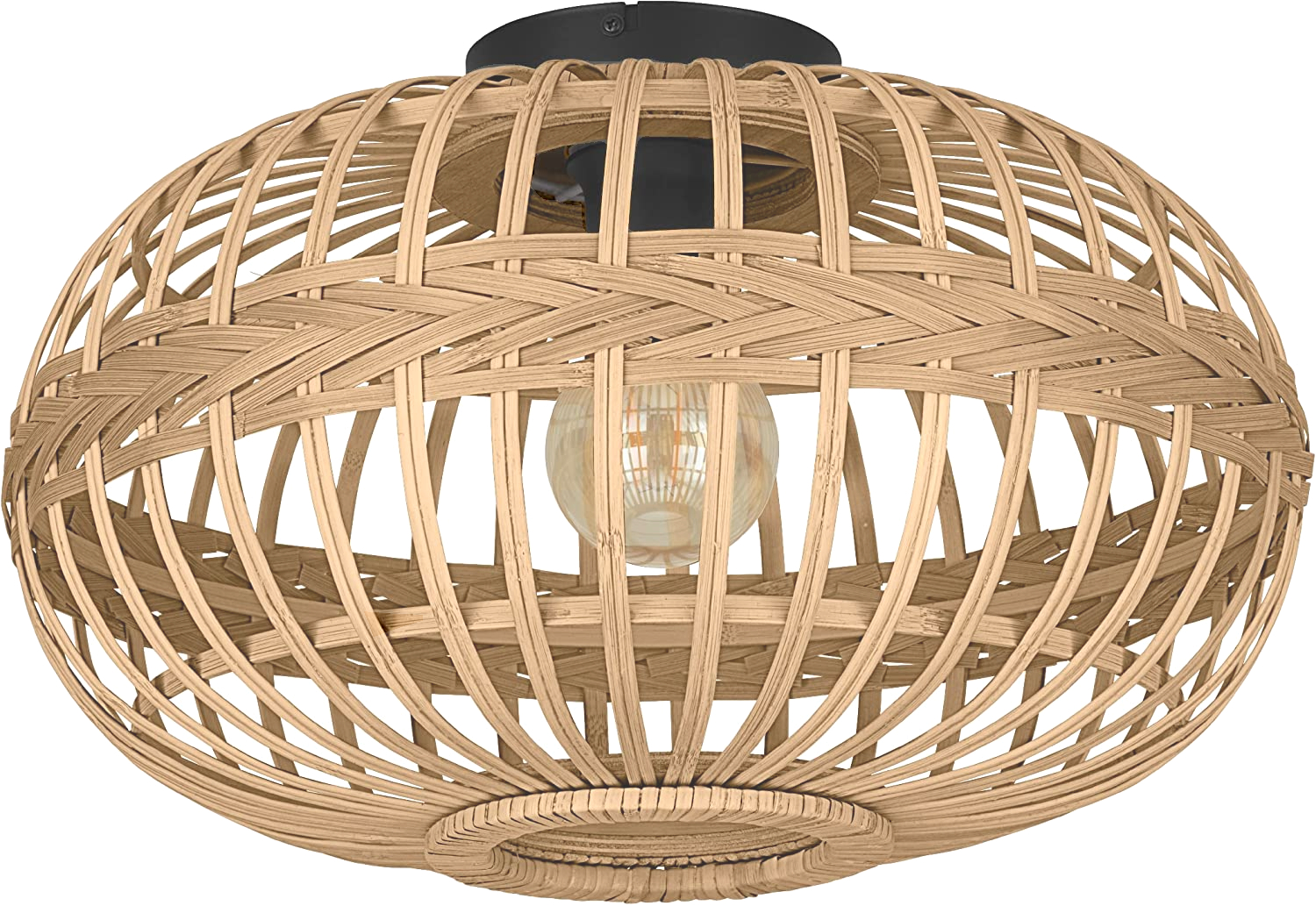 Lampa wisząca sufitowa boho brązowa naturalna