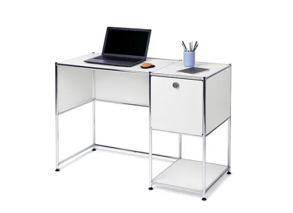 Metalowe biurko CN3 białe 116x75x52,5 cm