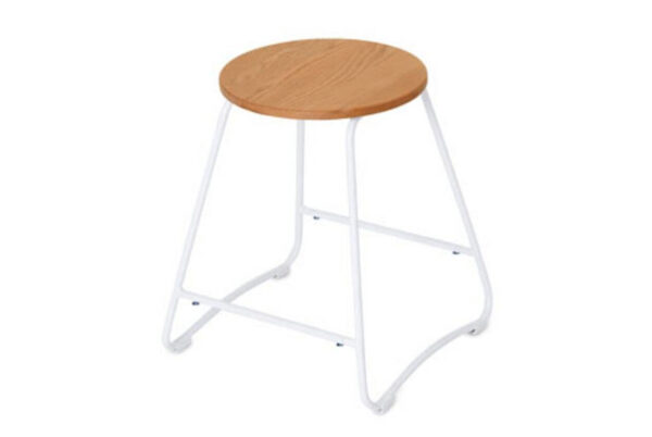 Nowoczesny stołek drewniany metalowy taboret