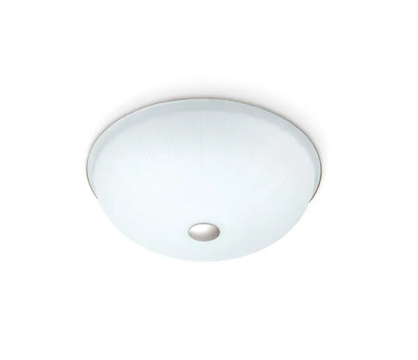 Lampa sufitowa ścienna ze szklanym kloszem biała
