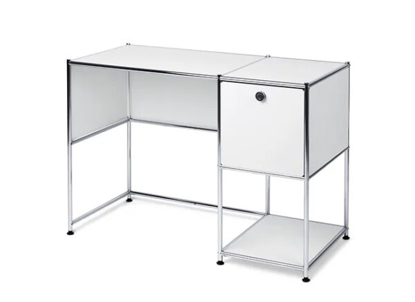 Metalowe biurko CN3 białe 116x75x52,5 cm - obrazek 2