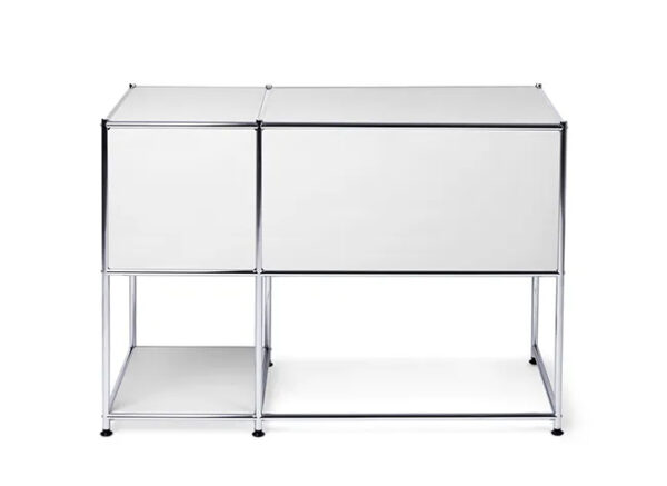 Metalowe biurko CN3 białe 116x75x52,5 cm - obrazek 4