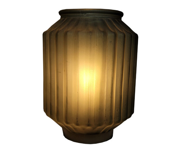 Lampa stołowa metalowa szklana zielona - obrazek 2