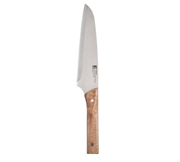 Nóż szefa kuchni Bergner 20 cm stal nierdzewna bambus