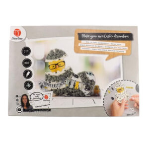 Dekoracja kreatywna DIY stojąca kurczak Wielkanocna