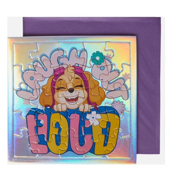 Kartka urodzinowa puzzle Psi Patrol 15,5 x 15,5 cm - obrazek 2
