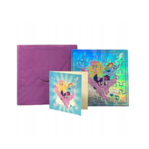 Kartka urodzinowa puzzle My Little Pony 15,5 x 15,5 cm