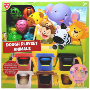 Zestaw masa plastyczna farma ciastolina 6x 56g foremki PlayGo
