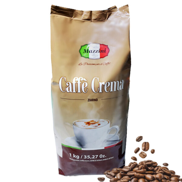 Kawa ziarnista Mazzini 1 kg Caffe Crema Arabica i Robusta