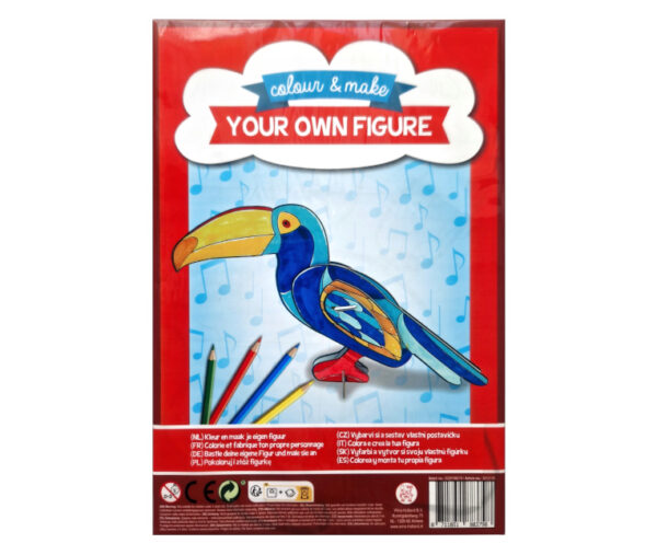 Figurka 3D model zestaw kreatywny puzzle tukan DIY - obrazek 2