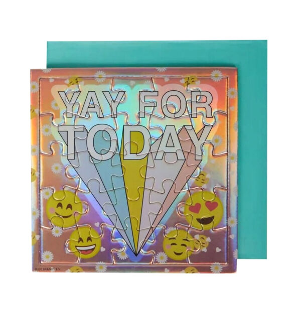 Kartka urodzinowa puzzle phonicons emoji 15,5 x 15,5 cm - obrazek 2