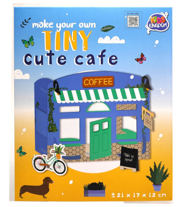 Zbuduj swoją mini kawiarnię niebieską puzzle 3D