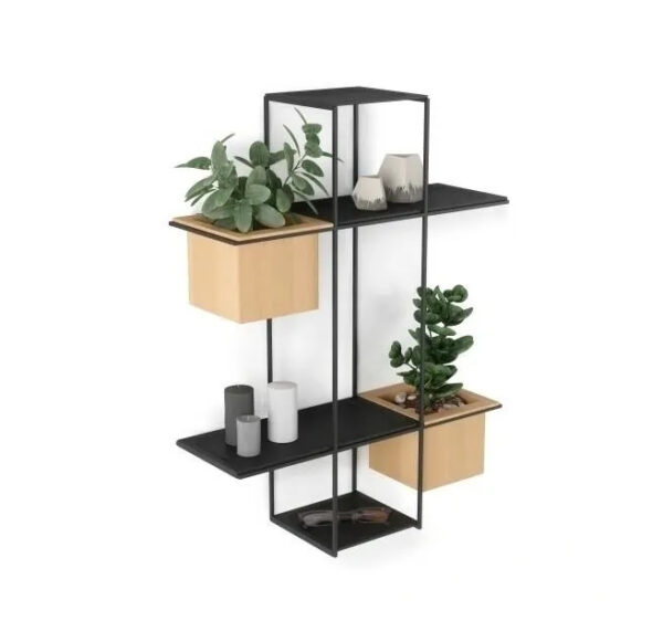 Umbra półka cubist czarna metalowa z osłonkami - obrazek 2