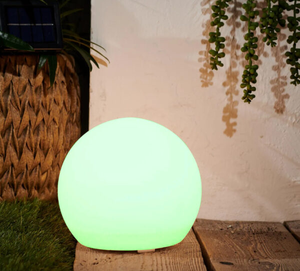 Lampa solarna w kształcie kuli kolorowa RGB 40 cm - obrazek 4