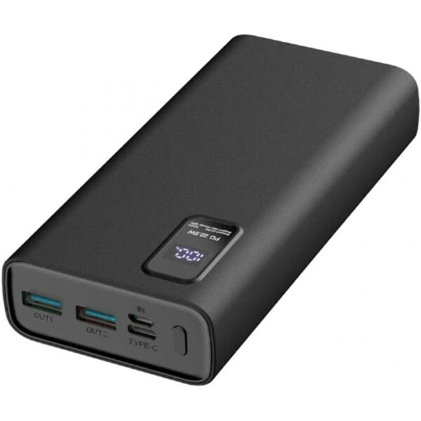 Power Bank 24 000 mAh czarny pojemny wyświetlacz LED - obrazek 3