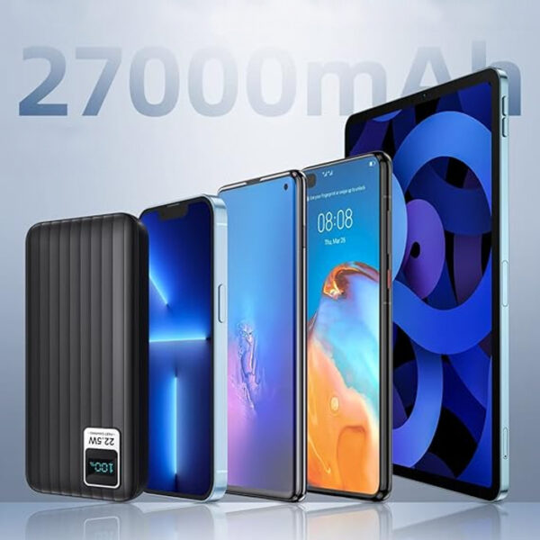 Power Bank 27 000 mAh czarny 22.5W szybkie ładowanie - obrazek 3