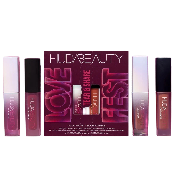 Zestaw Huda Beauty szminki+balsamy do ust love fest