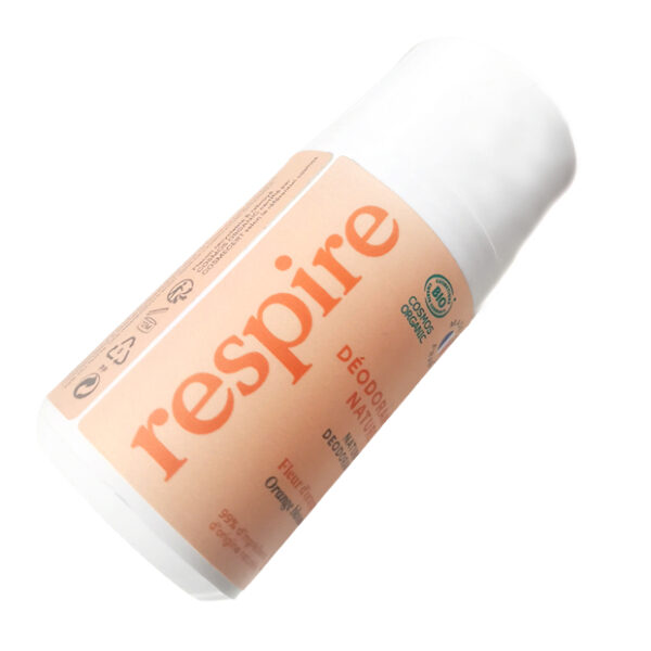 Dezodorant roll-on - w kulce pomarańcza vegański Respire - obrazek 3