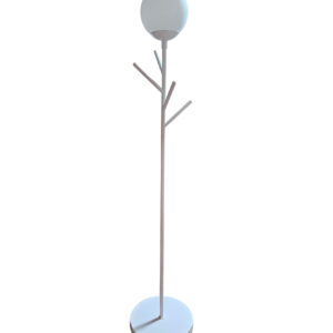 Lampa stojąca podłogowa biała 155 cm z wieszakami