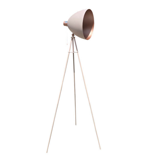 Lampa stojąca podłogowa retro oldschool różowa 148 cm - obrazek 2