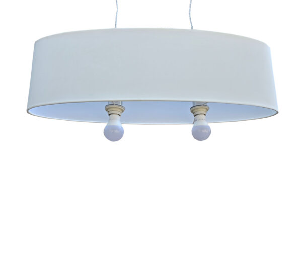 Lampa wisząca biała 126 cm regulowana - obrazek 2