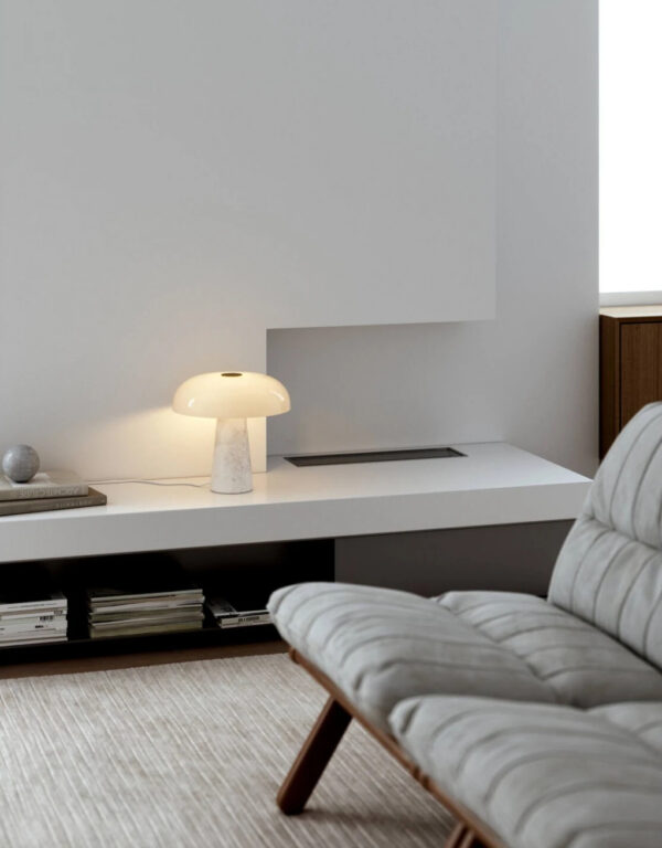 Lampa stołowa Glossy Nordlux marmur mosiądz - obrazek 3