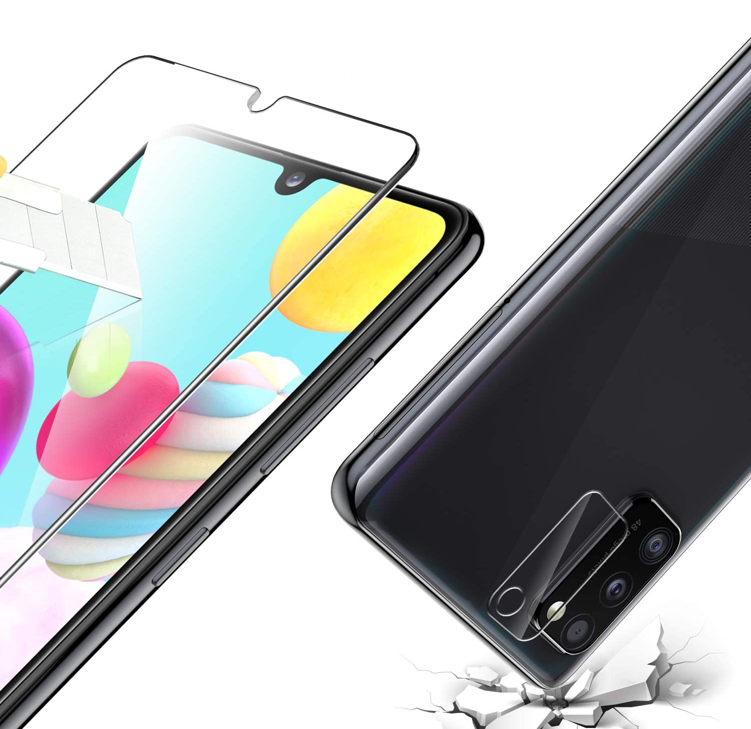 Zestaw 5 pak szkło hartowane Samsung Galaxy A41 ekran aparat