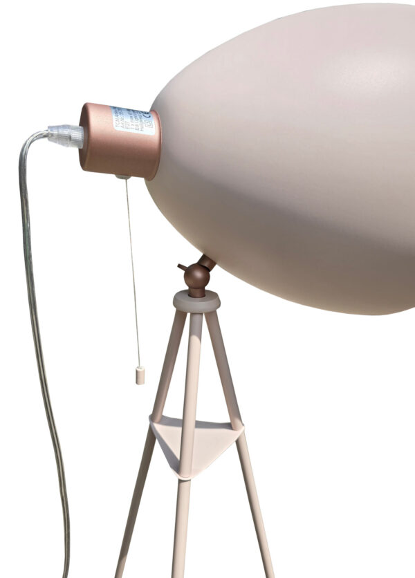 Lampa stojąca podłogowa retro oldschool różowa 148 cm - obrazek 4