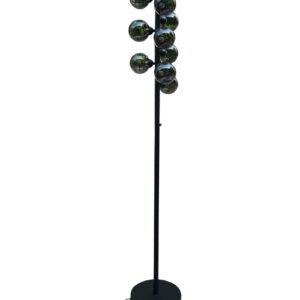 Lampa stojąca czarna 157 cm 9 żarówek ściemniana