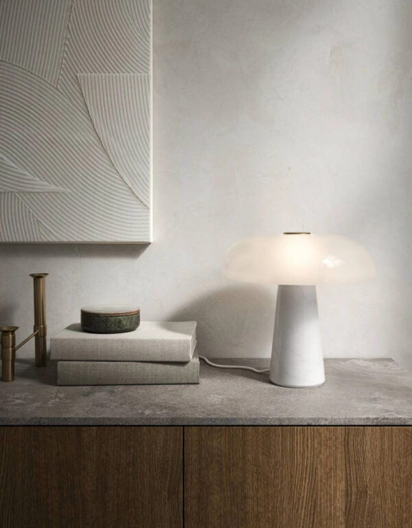 Lampa stołowa Glossy Nordlux marmur mosiądz - obrazek 4