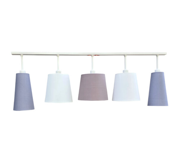 Lampa wisząca z 5 kloszami 150 cm regulowana - obrazek 2